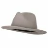 Jeanne Simmons Unisex Wool Felt Satin Rope Band Trim Pinched Crown Fedora Hat 1 Jeanne Simmons Unisex Wool Felt Satin Rope Band Trim Pinched Crown Fedora Hat -Adams Shop ni001cf grey 1