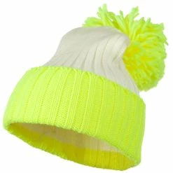 G And S Neon Knit Hat With Pom Pom -Adams Shop nk002bf 1