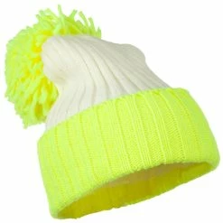 G And S Neon Knit Hat With Pom Pom -Adams Shop nk002bf 4