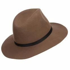 Jeanne Simmons Women's Leather Band Wool Fedora 44 Jeanne Simmons Women's Leather Band Wool Fedora -Adams Shop nl002cf brown 3