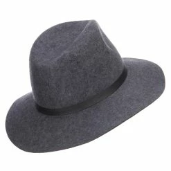 Jeanne Simmons Women's Leather Band Wool Fedora 49 Jeanne Simmons Women's Leather Band Wool Fedora -Adams Shop nl004cf grey 3