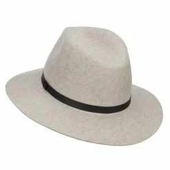 Jeanne Simmons Women's Leather Band Wool Fedora 38 Jeanne Simmons Women's Leather Band Wool Fedora -Adams Shop nl005cf white black 2