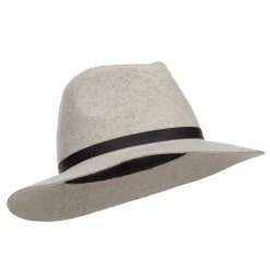 Jeanne Simmons Women's Leather Band Wool Fedora 40 Jeanne Simmons Women's Leather Band Wool Fedora -Adams Shop nl005cf white black 4