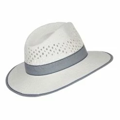 Hatiya Denim Band Straw Panama Hat 14 Hatiya Denim Band Straw Panama Hat -Adams Shop nm001pe white 3