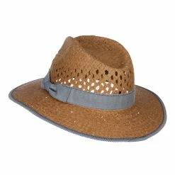 Hatiya Denim Band Straw Panama Hat 18 Hatiya Denim Band Straw Panama Hat -Adams Shop nm002pe natural 2
