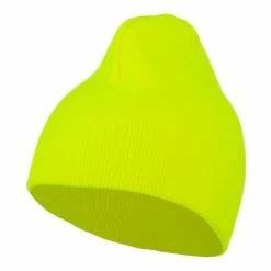 Neon Acrylic MG Short Beanie 37 Neon Acrylic MG Short Beanie -Adams Shop nm004ps yellow 1