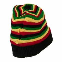 Rasta World New Rasta Deep Shell Beanie -Adams Shop nr001bd black 3