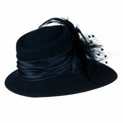 Something Special Wool Felt Hat With Net Ribbon 25 Something Special Wool Felt Hat With Net Ribbon -Adams Shop nr001fp 3