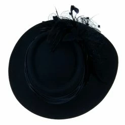 Something Special Wool Felt Hat With Net Ribbon 24 Something Special Wool Felt Hat With Net Ribbon -Adams Shop nr001fp 5