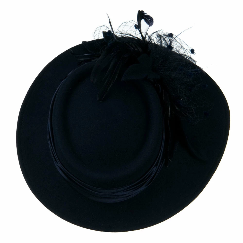 Something Special Wool Felt Hat With Net Ribbon 5 Something Special Wool Felt Hat With Net Ribbon - Image 3