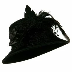 Something Special Wool Felt Hat With Net Ribbon 28 Something Special Wool Felt Hat With Net Ribbon -Adams Shop nr002fp 2