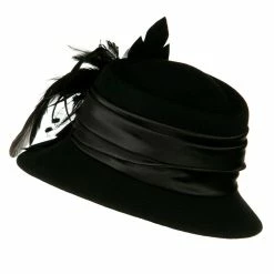 Something Special Wool Felt Hat With Net Ribbon 30 Something Special Wool Felt Hat With Net Ribbon -Adams Shop nr002fp 3