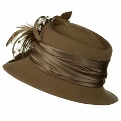 Something Special Wool Felt Hat With Net Ribbon 36 Something Special Wool Felt Hat With Net Ribbon -Adams Shop nr0034p 3