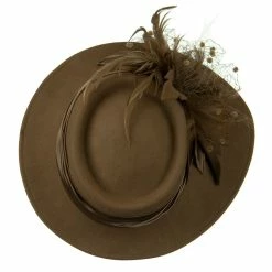 Something Special Wool Felt Hat With Net Ribbon 33 Something Special Wool Felt Hat With Net Ribbon -Adams Shop nr0034p 5