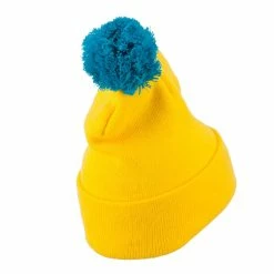 City Hunter Neon Two Tone Pom Cuff Beanie -Adams Shop nt005bf yellow 3