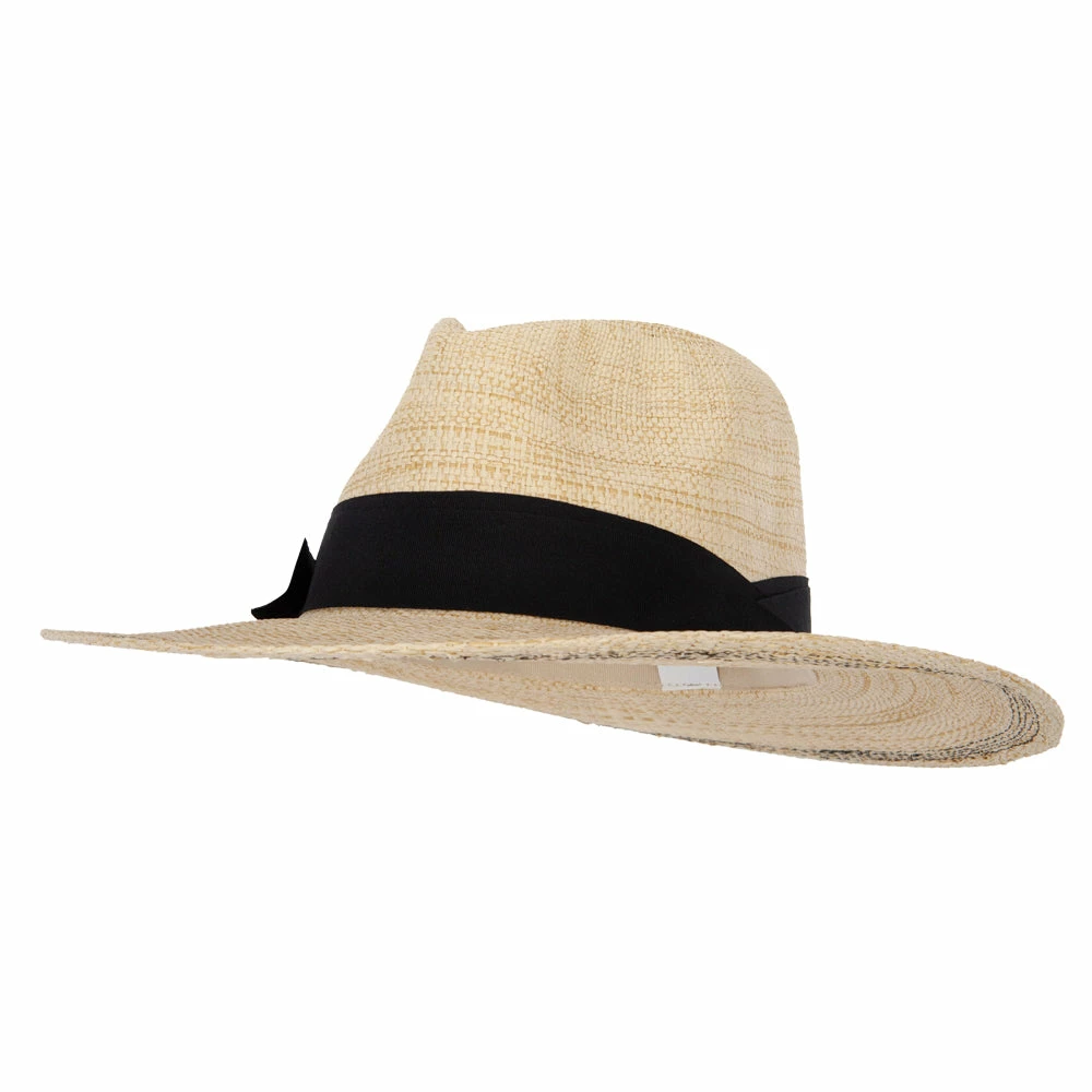 Jeanne Simmons Women's Paper Braid Bow Ribbon Accented Large Flat Brim Fedora Hat 3 Jeanne Simmons Women's Paper Braid Bow Ribbon Accented Large Flat Brim Fedora Hat