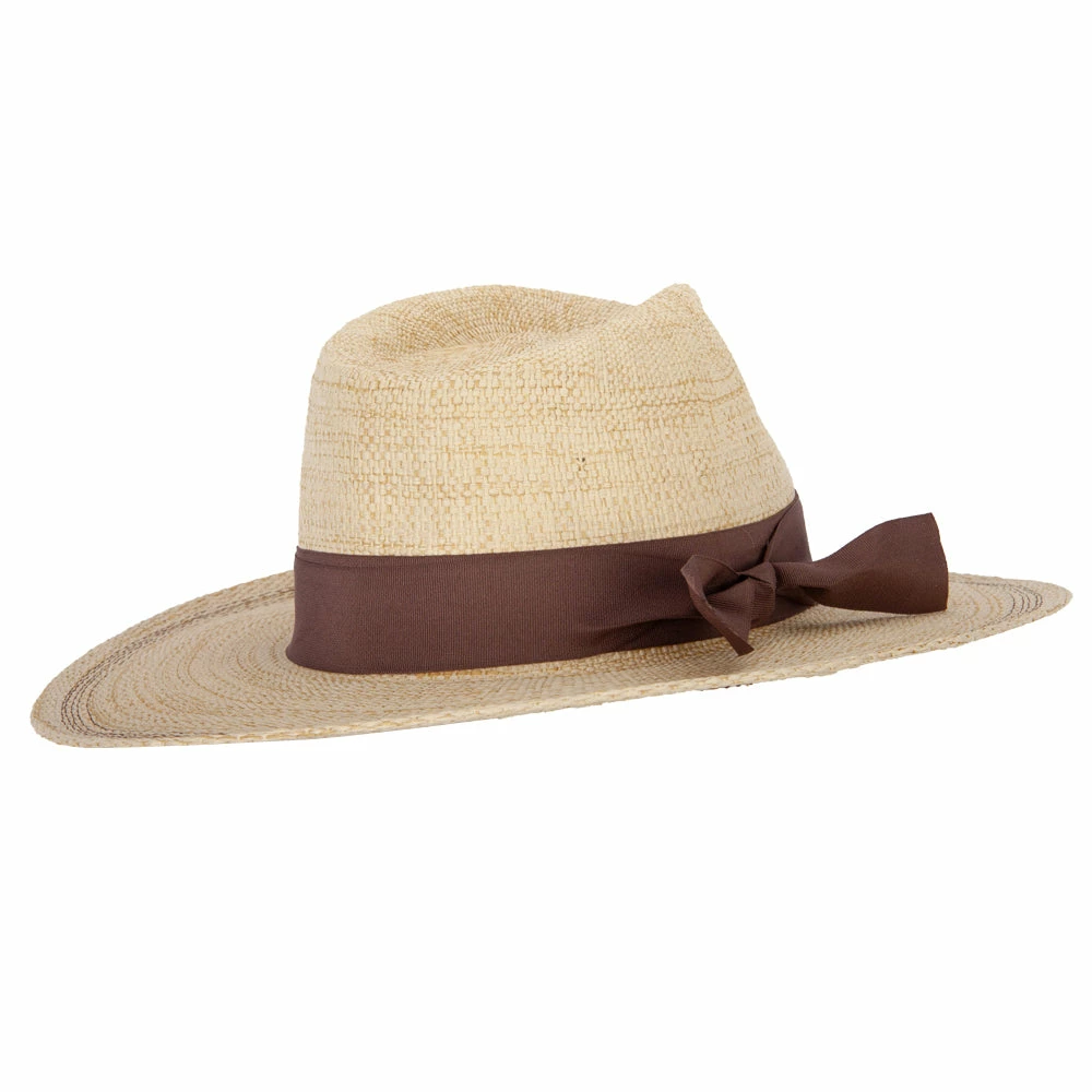 Jeanne Simmons Women's Paper Braid Bow Ribbon Accented Large Flat Brim Fedora Hat 10 Jeanne Simmons Women's Paper Braid Bow Ribbon Accented Large Flat Brim Fedora Hat - Image 8