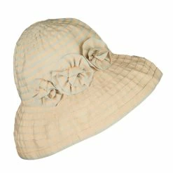 Jeanne Simmons Crushable Lady's Rose Accent Bucket Hat 31 Jeanne Simmons Crushable Lady's Rose Accent Bucket Hat -Adams Shop oe003cr tan grey 5 1
