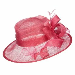 Something Special Bow Organza Loops Sinamay Hat -Adams Shop og001fs rasberry 3