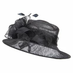 Something Special Bow Organza Loops Sinamay Hat -Adams Shop og004fs black 1