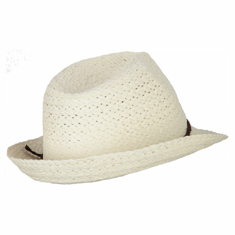 Jeanne Simmons Women's Paper Braid Suede Tie Fedora Hat 10 Jeanne Simmons Women's Paper Braid Suede Tie Fedora Hat - Image 8