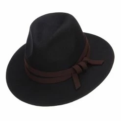 Jeanne Simmons Women's Double Tie Accent Outback Felt Hat 26 Jeanne Simmons Women's Double Tie Accent Outback Felt Hat -Adams Shop ou003cf black 5