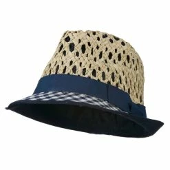 Jeanne Simmons Open Weave Sea Grass Fedora Hat