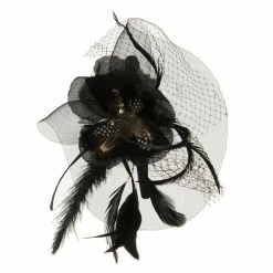 Magid Animal Print Bow Headband Fascinator -Adams Shop ow001df black 3