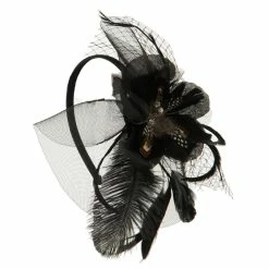 Magid Animal Print Bow Headband Fascinator -Adams Shop ow001df black 4