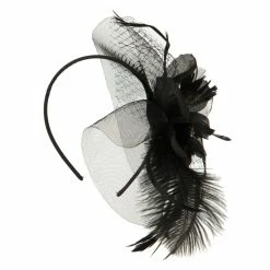 Magid Animal Print Bow Headband Fascinator -Adams Shop ow001df black 5