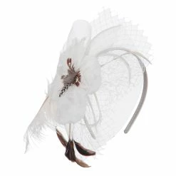 Magid Animal Print Bow Headband Fascinator -Adams Shop ow002df ivory 2