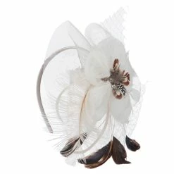 Magid Animal Print Bow Headband Fascinator -Adams Shop ow002df ivory 4