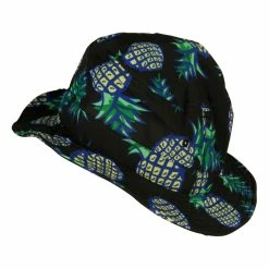 Jeanne Simmons Women's Pineapple Bucket Hat -Adams Shop pa001bh black 2