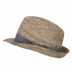 Jeanne Simmons Men's Paper Braid Band Fedora -Adams Shop pa002cf grey tan 5