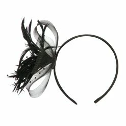 Jeanne Simmons Bead Ball Detail With Feathers And Netting Fascinator