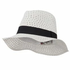 Hatiya Paper Crushable Panama Hat 72 Hatiya Paper Crushable Panama Hat -Adams Shop pc002cf white 1