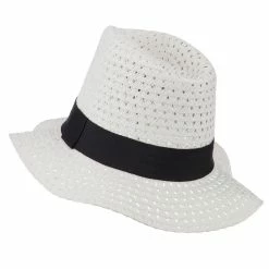 Hatiya Paper Crushable Panama Hat 73 Hatiya Paper Crushable Panama Hat -Adams Shop pc002cf white 2