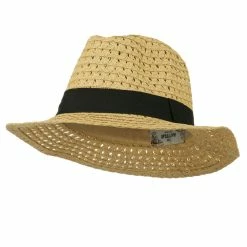 Hatiya Paper Crushable Panama Hat 77 Hatiya Paper Crushable Panama Hat -Adams Shop pc003cf tan 1