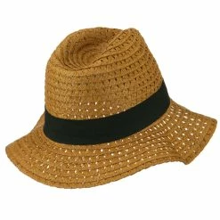 Hatiya Paper Crushable Panama Hat 84 Hatiya Paper Crushable Panama Hat -Adams Shop pc004cf brown 3