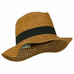 Hatiya Paper Crushable Panama Hat 85 Hatiya Paper Crushable Panama Hat -Adams Shop pc004cf brown 4