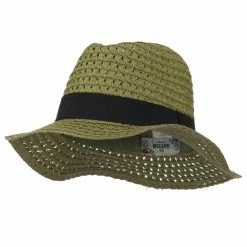 Hatiya Paper Crushable Panama Hat 87 Hatiya Paper Crushable Panama Hat -Adams Shop pc005cf olive 1