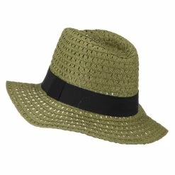 Hatiya Paper Crushable Panama Hat 88 Hatiya Paper Crushable Panama Hat -Adams Shop pc005cf olive 2