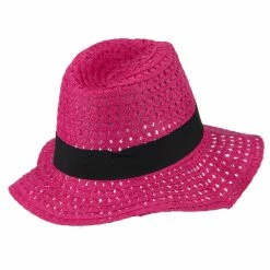 Hatiya Paper Crushable Panama Hat 64 Hatiya Paper Crushable Panama Hat -Adams Shop pc007cf fuchsia 3