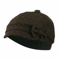Jeanne Simmons Girl's Polka Dots Bow Cabby Cap