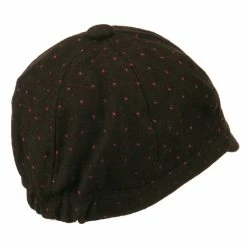 Jeanne Simmons Gaby Polka Dot Bow Cabbie Cap -Adams Shop pd002cb brown 3