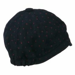 Jeanne Simmons Gaby Polka Dot Bow Cabbie Cap -Adams Shop pd003cb navy 3