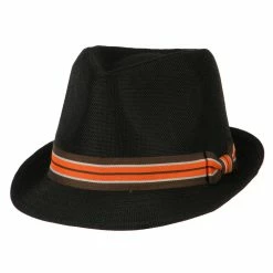 MinLee/Star/Vivian Youth Stripe Hat Band Fedora 16 MinLee/Star/Vivian Youth Stripe Hat Band Fedora -Adams Shop pe001cf brown 5