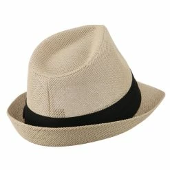Hatiya Paper Straw Black Band Baby Fedora 39 Hatiya Paper Straw Black Band Baby Fedora -Adams Shop pg002cf tan 3
