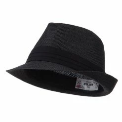 Hatiya Paper Straw Black Band Baby Fedora 42 Hatiya Paper Straw Black Band Baby Fedora -Adams Shop pg003cf black 1