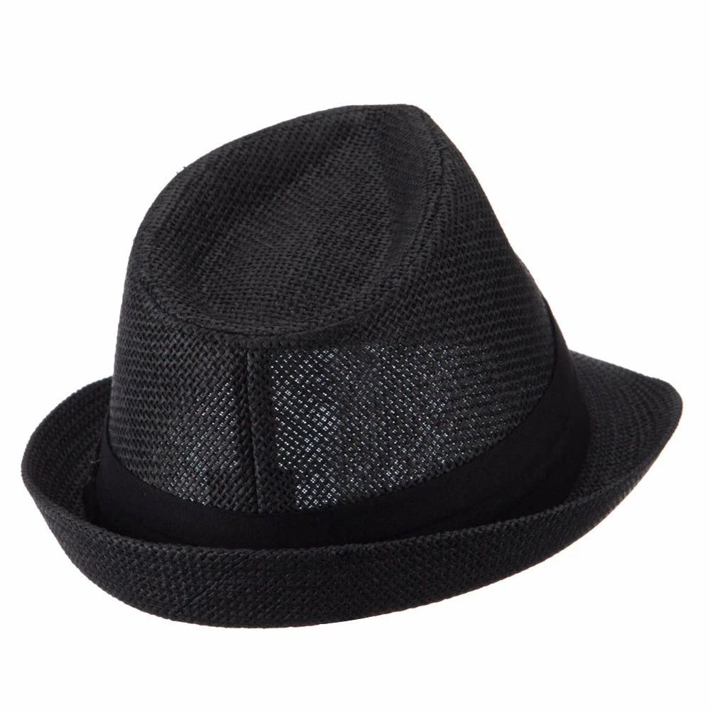 Hatiya Paper Straw Black Band Baby Fedora 15 Hatiya Paper Straw Black Band Baby Fedora - Image 13